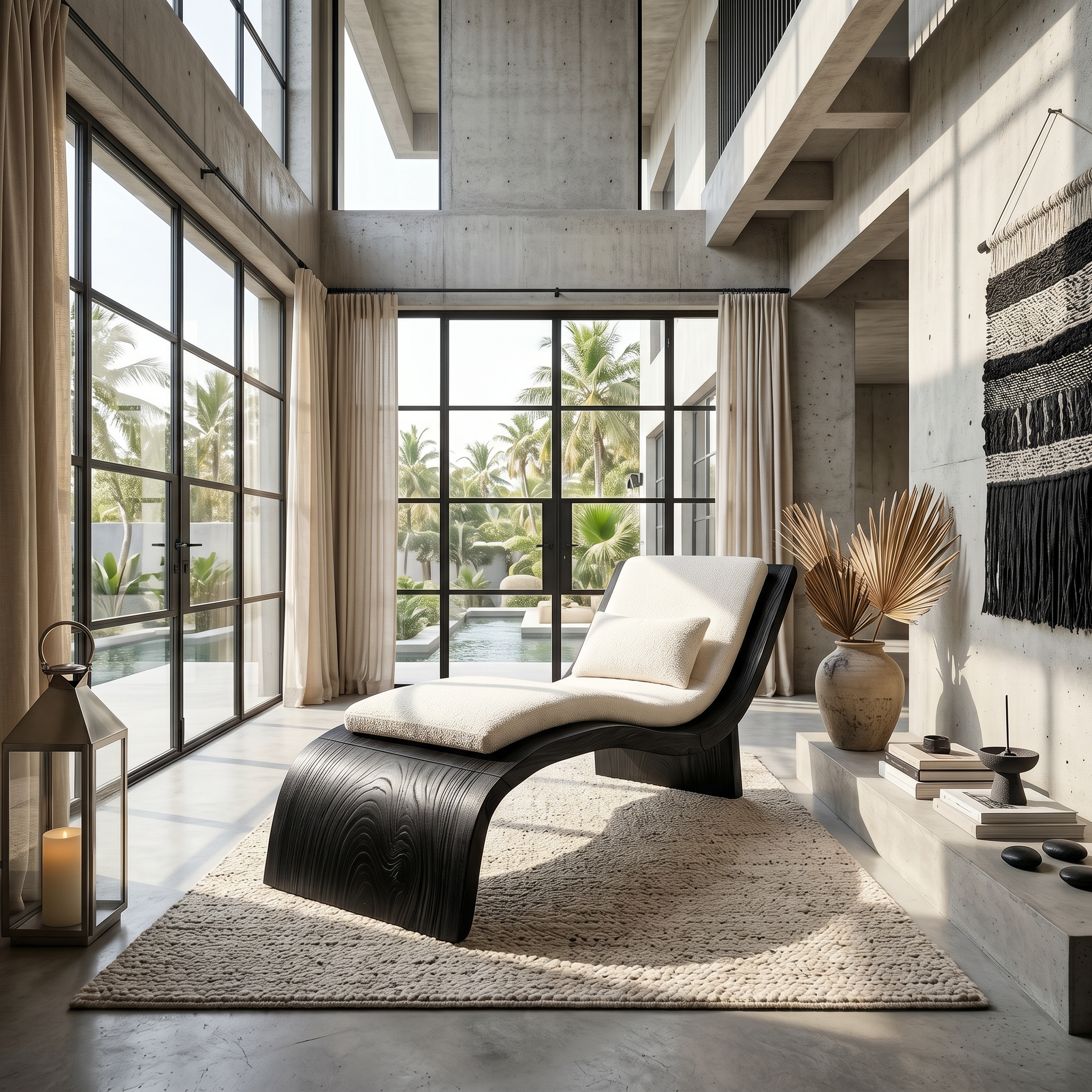 Contemporary Wooden Daybed Indoor Outdoor Luxury Home Furniture SILDTTRDB006