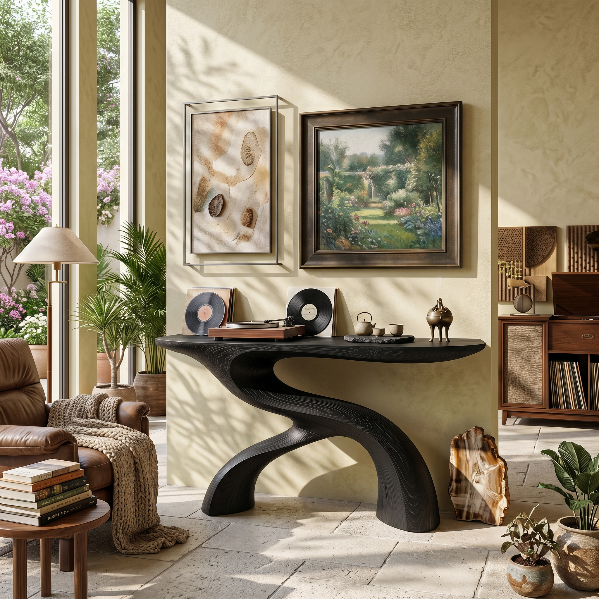 Scandinavian Crescent Hall Table For Entry Hall Interior SILDTTNCS110