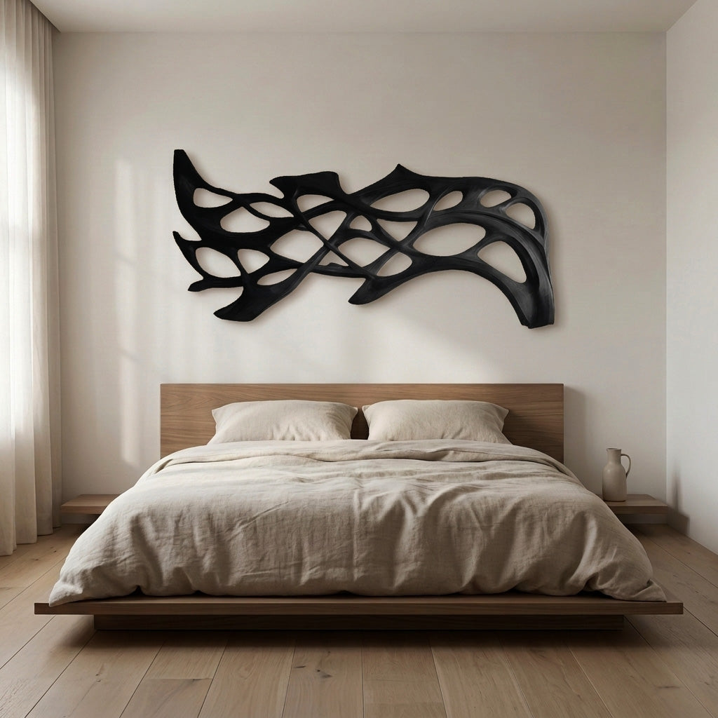 Organic Wood Wall Art Carved Design For Living Room Decor RTTHHNWA184