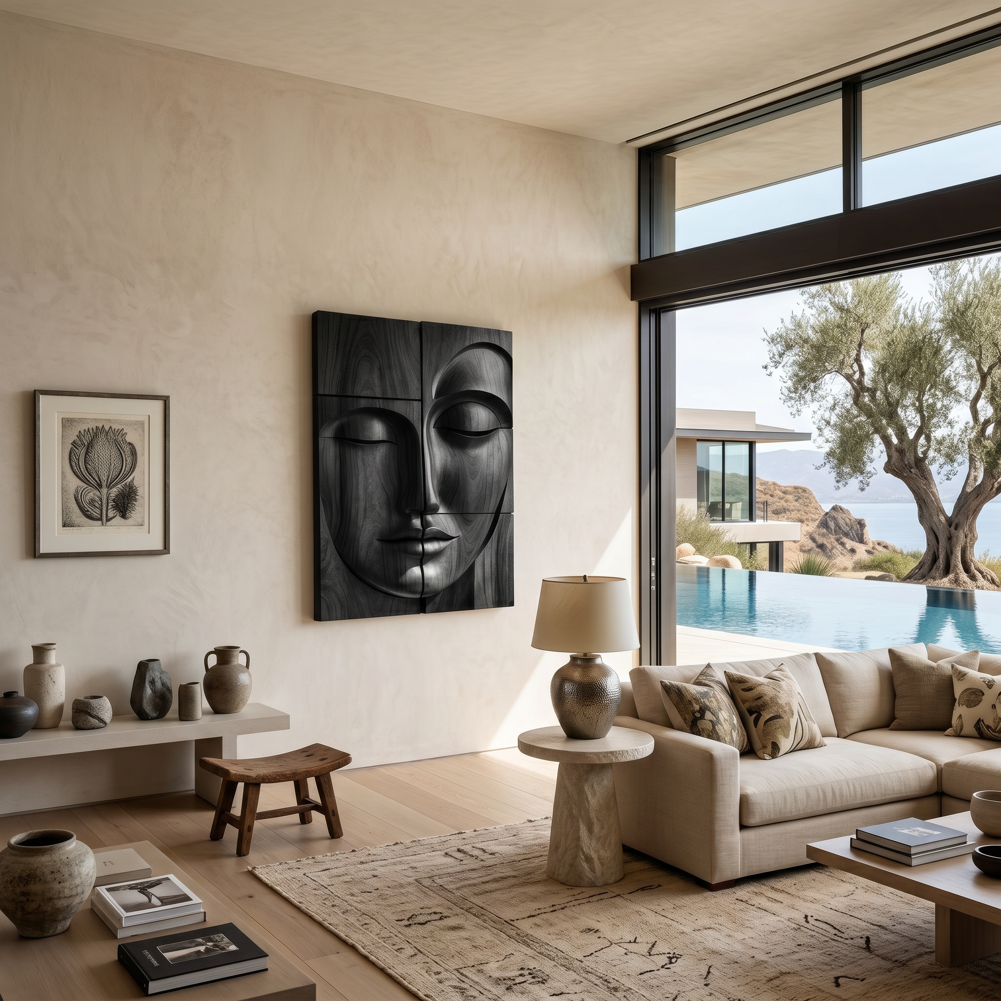 Modern Buddha Face Wall Art For Living Room And Entryway SITHTTWA001
