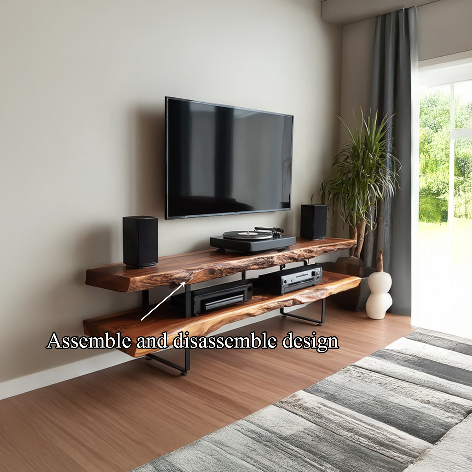 Rustic TV Stand Entryway Decor SINLSACS123
