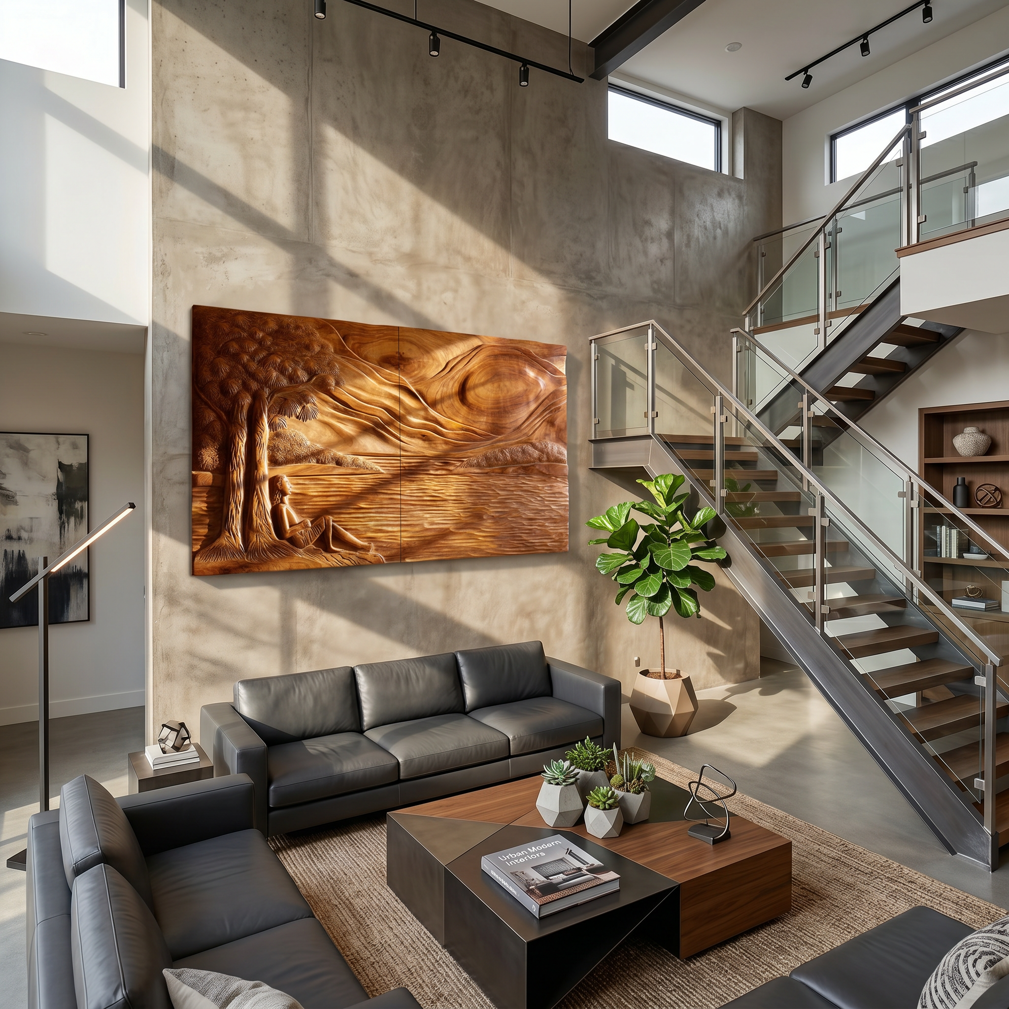 Mountain Forest Wood Wall Art For Rustic Lodge Interior Design SILDTTRWA100