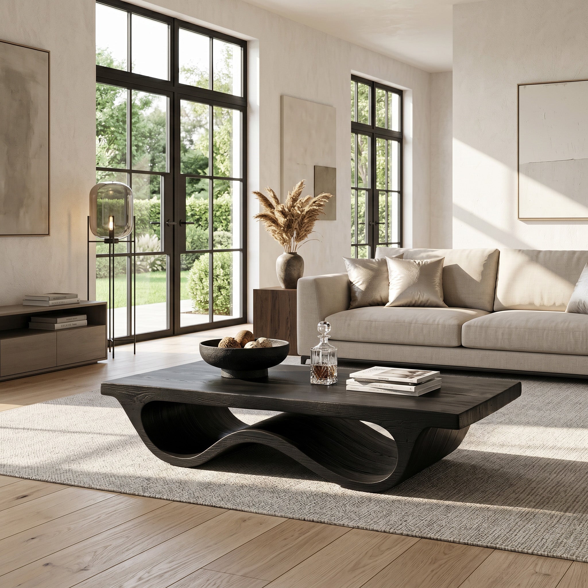 Contemporary Coffee Table Curved Leg Design For Living Room RTTHHNCF058