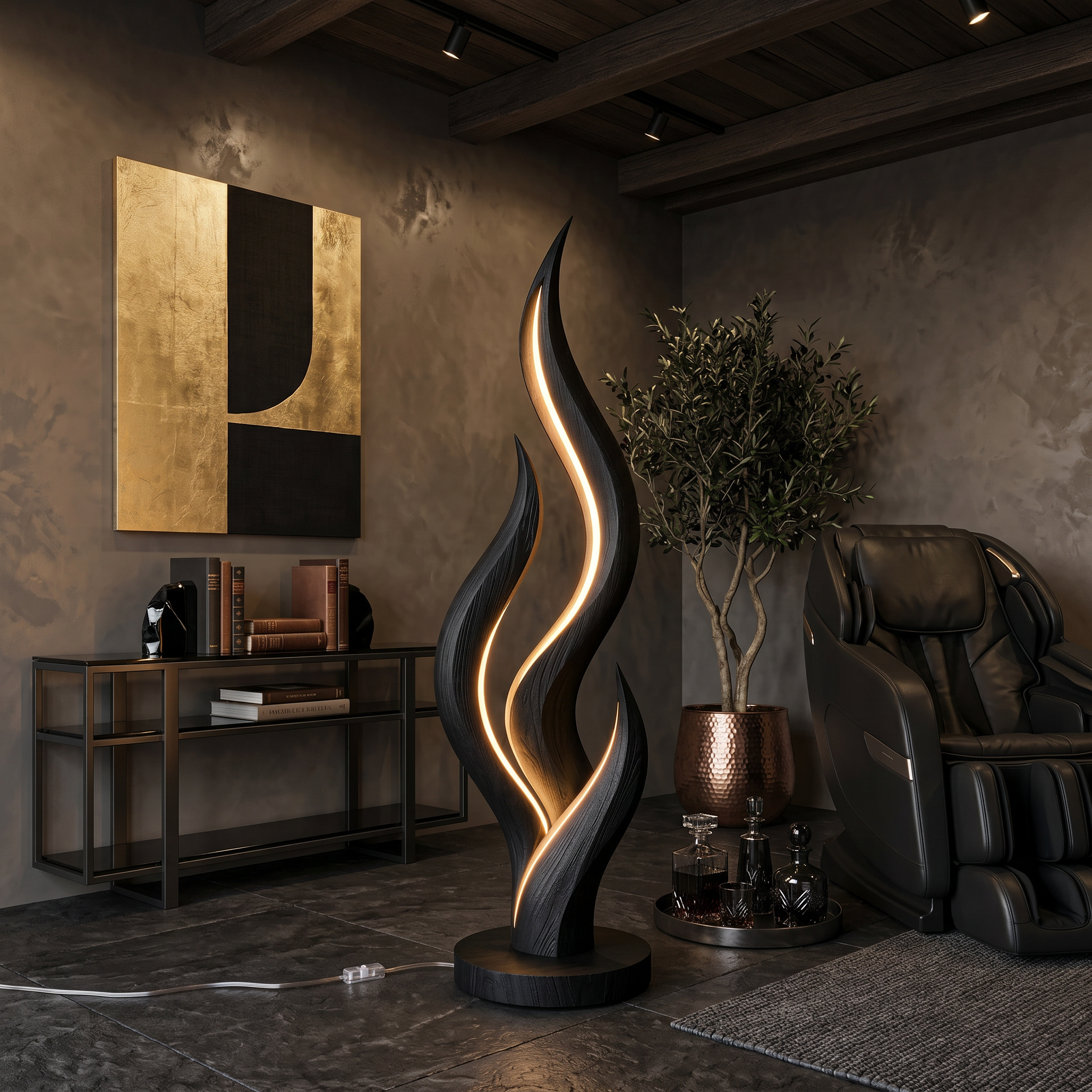 Modern Flow Curve Lamp For Bedroom Corner SILDTTNLAM039