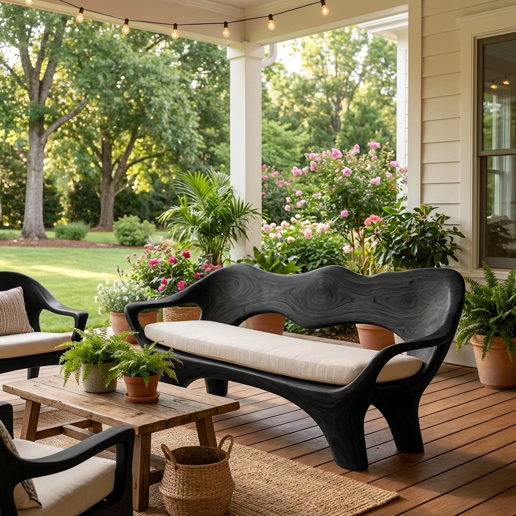 Luxury Sculptural Wooden Sofa For Living Room RTTHTTSF038