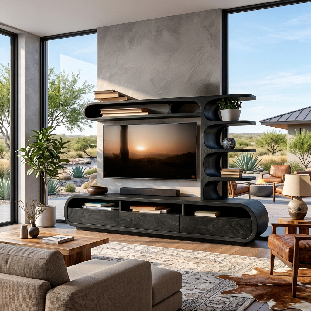 Elegant Wooden TV Console For Living Area RTTHTTTVC081
