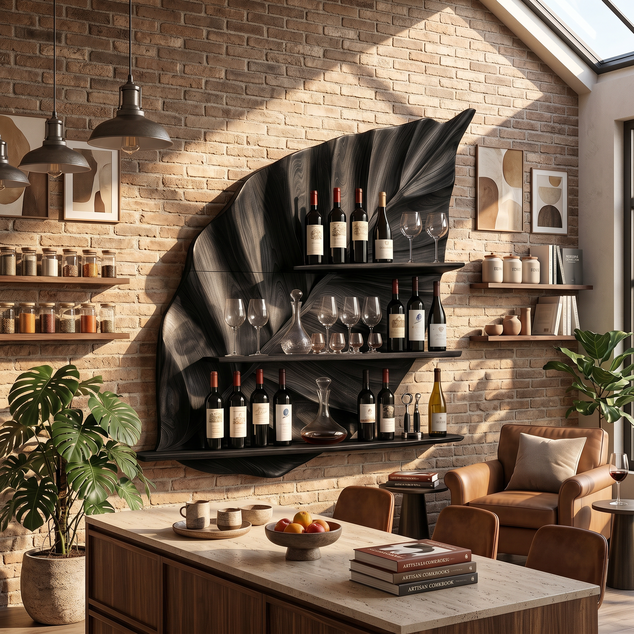 Industrial Wall Wine Stand For Loft Bar Storage Section SILDTTRWH068