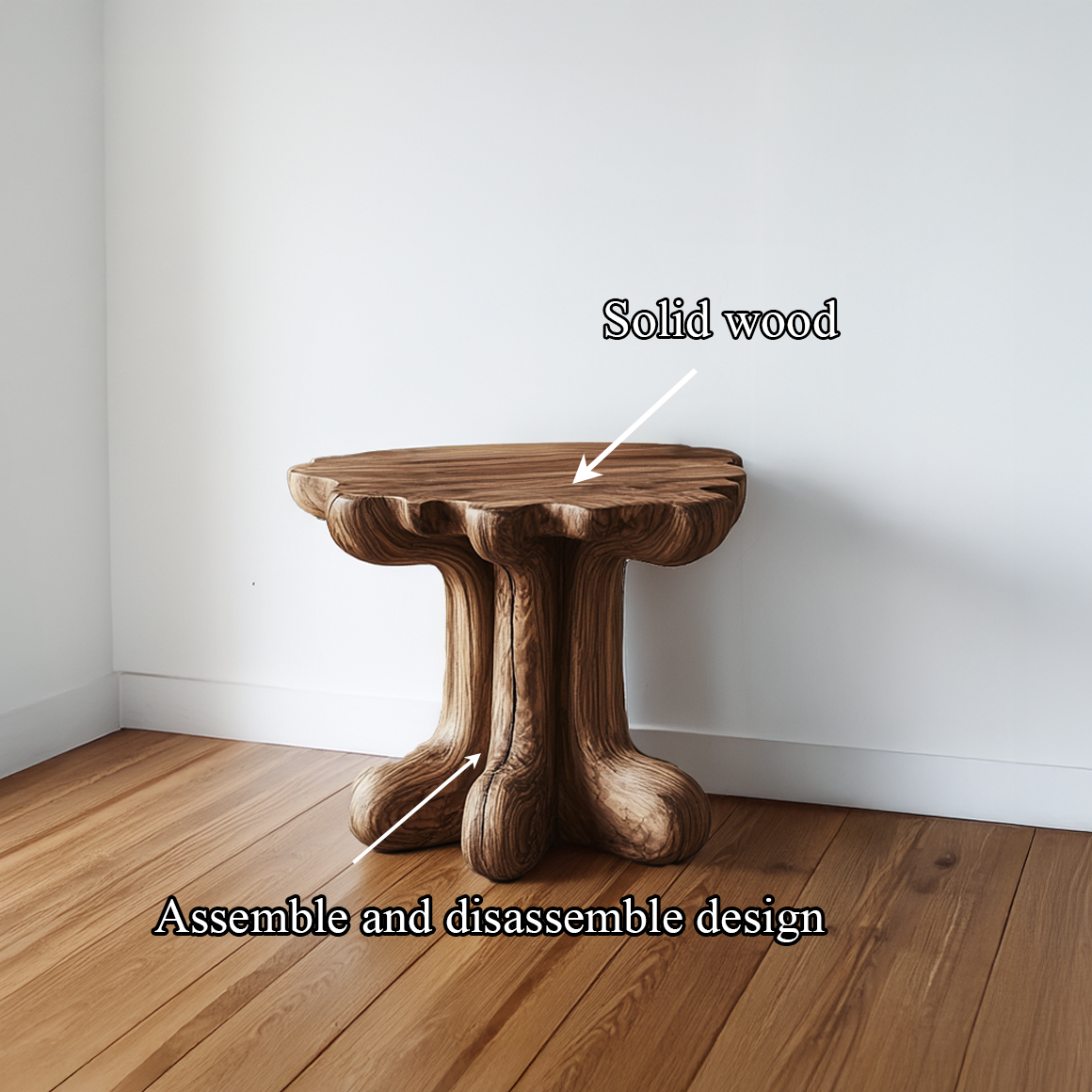 Rustic End Table Christmas Natural Living Room Display SINLSABT215