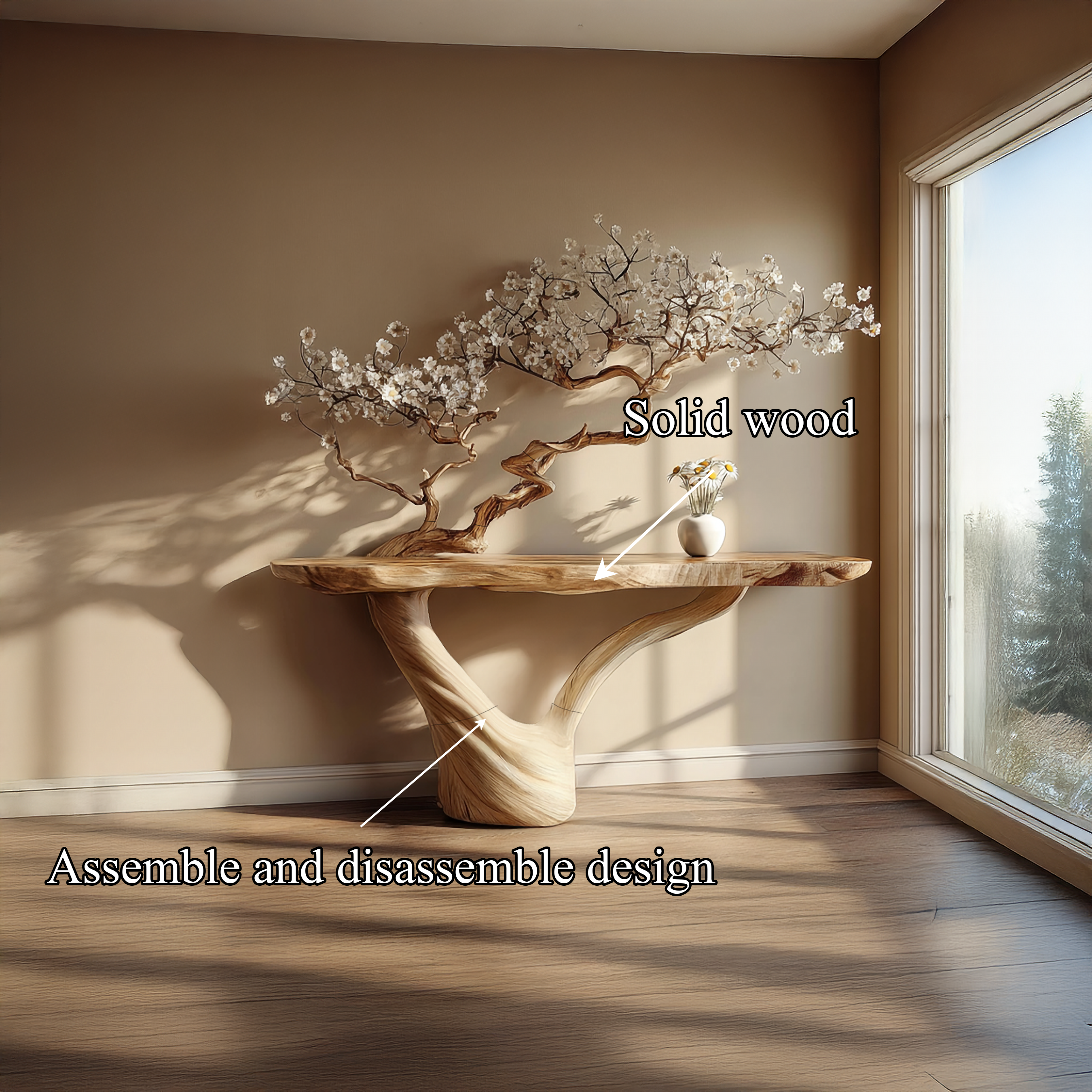 Mid Century Console Table Accent Living Room SINLSACS236