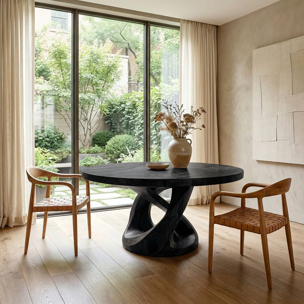 Modern Pedestal Dining Table For Dining Room Furniture RTTHHNDN064