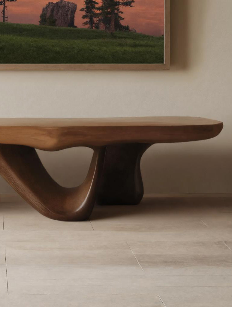 Modern Sculptural Bench With Flowing Design For Living Room SITHHNCHR040