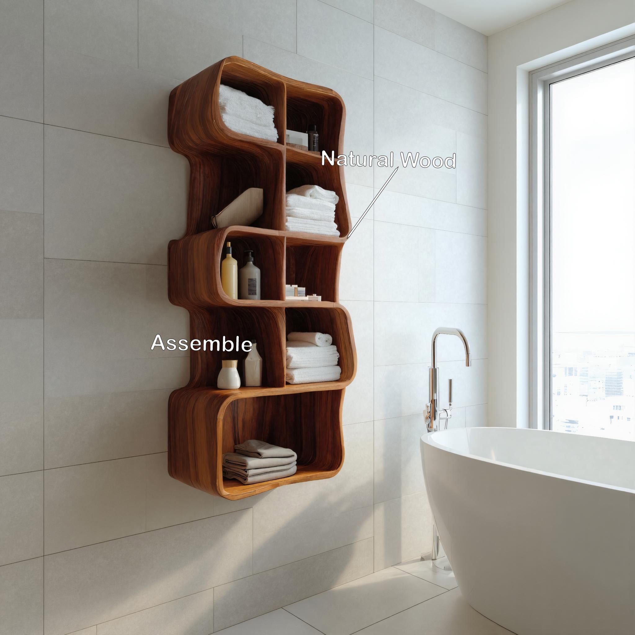 Minimal Wall Bathroom Shelf For Bathroom Interior RTTHHNBAS008