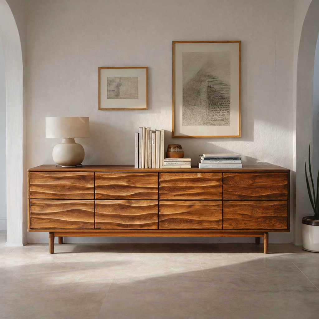 Luxury Sculpted Sideboard For Living Room RTTHHNSD018