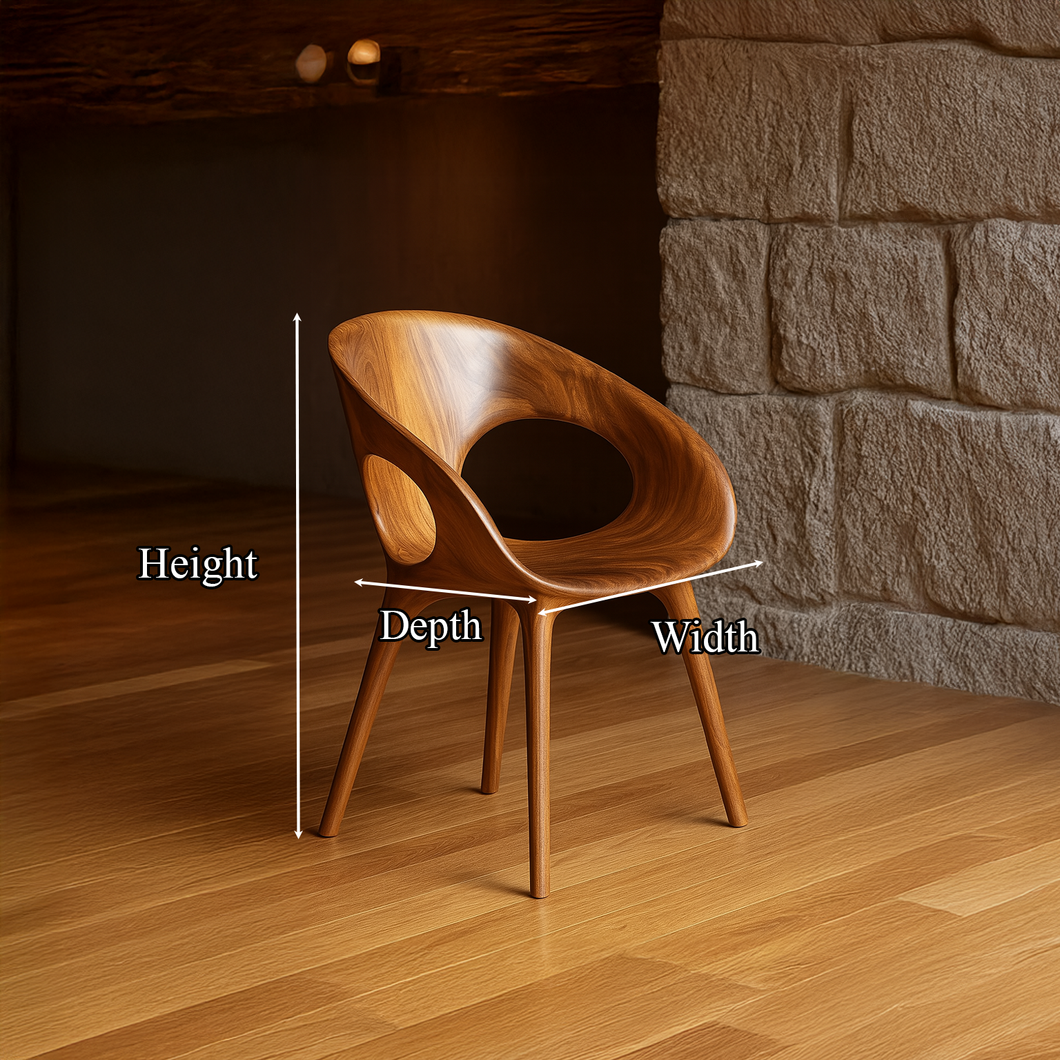 Rustic Dining Chair Minimalist Living Kitchen SINLSADC002