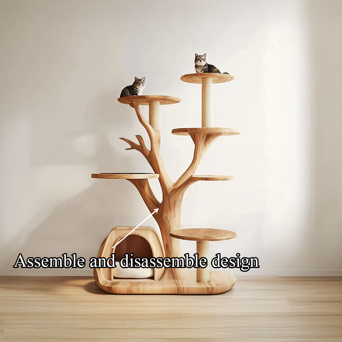 Rustic Tree Cat Tower Modern Living Room SINLSATT043