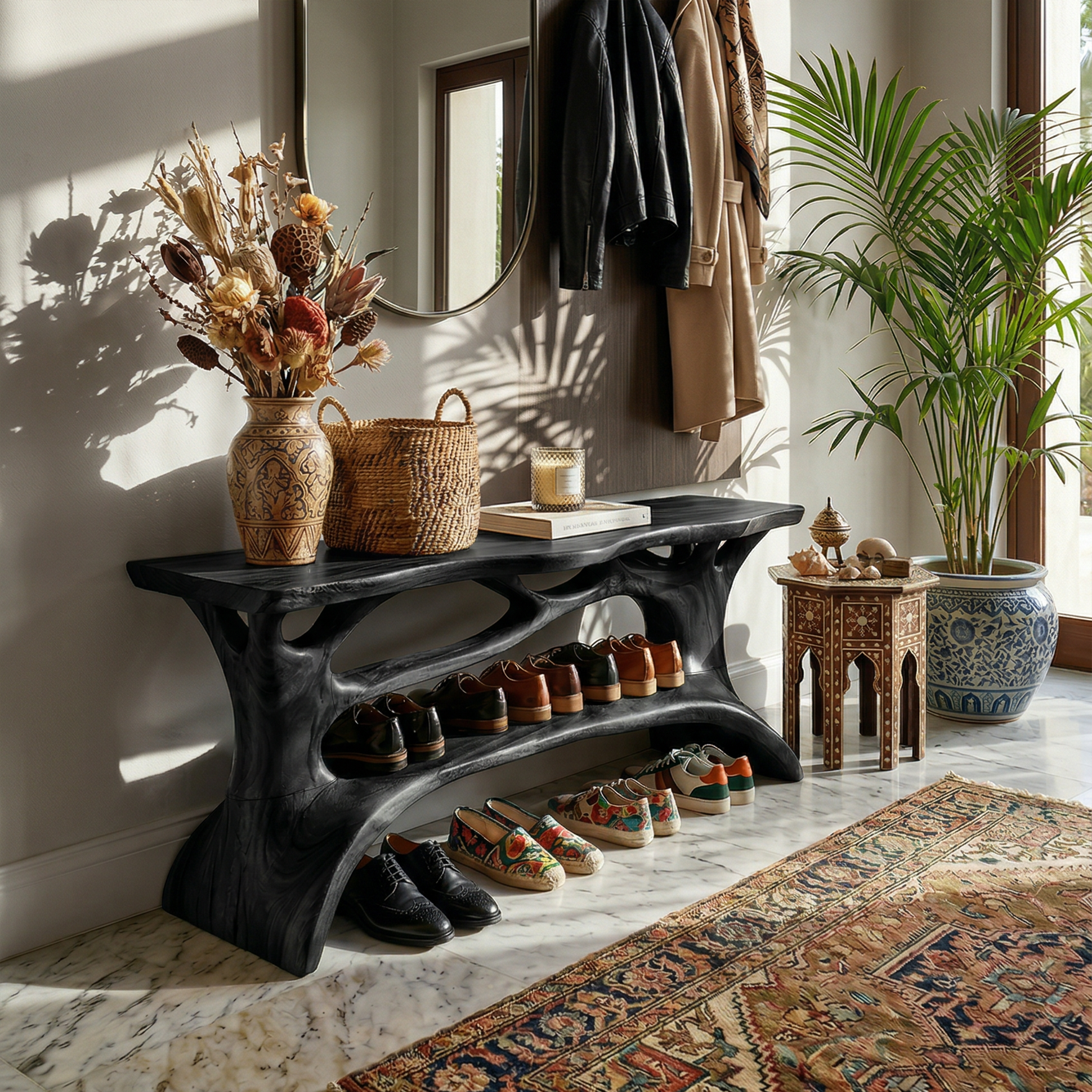 Minimalist Shoe Rack Shelf For Mudroom Storage Niche Display SILDTTRSHB004