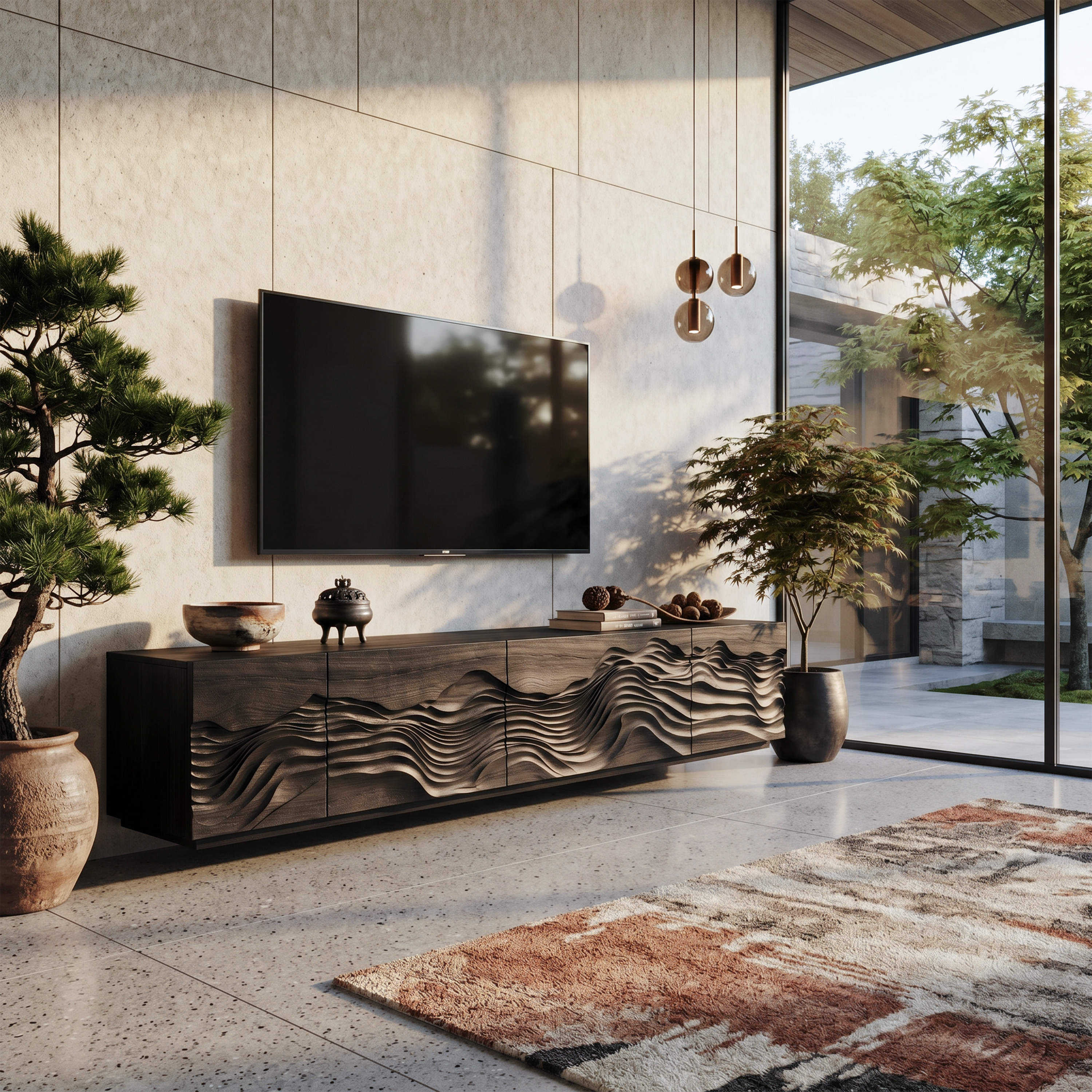 Mid Century TV Table For Living Room Design SILDTTNTVC040