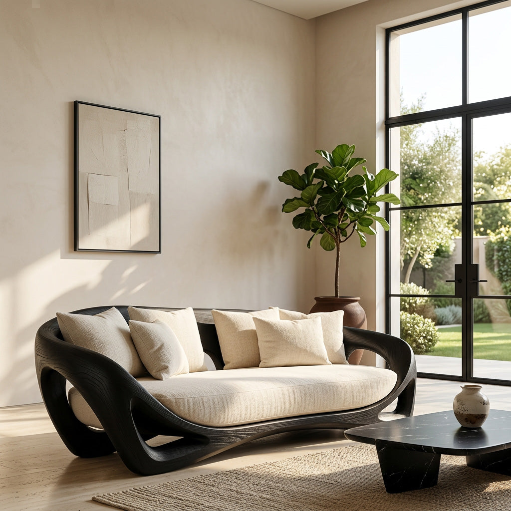 Contemporary Organic Wood Sofa For Living Room RTTHHNSFA039