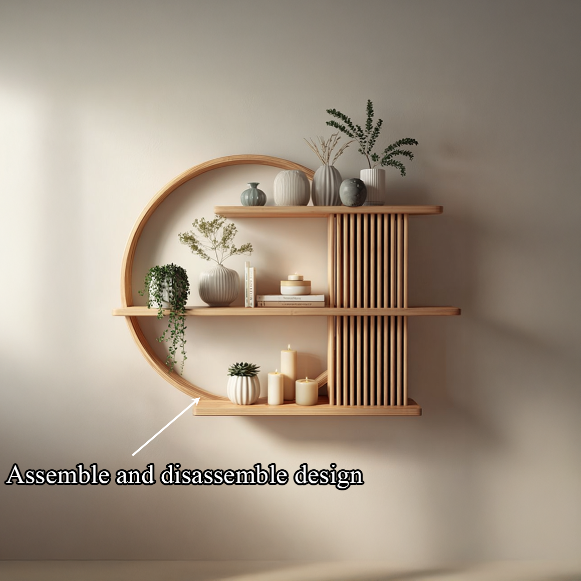 Japandi Minimal Display Shelf Living Room And Reading Room SINLSAFL232