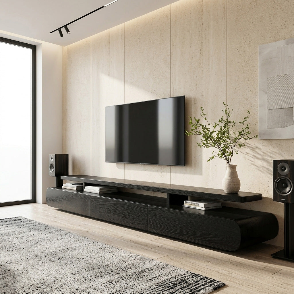 Modern Organic Natural Wood TV Stand For Living Room RTTHHNTVC103