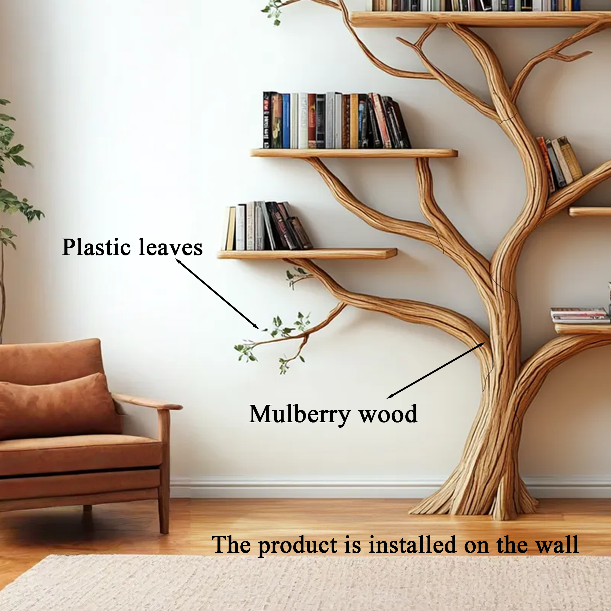 Solid Wood Shelf Floating Shelf Housewarming Gift SINLTB120