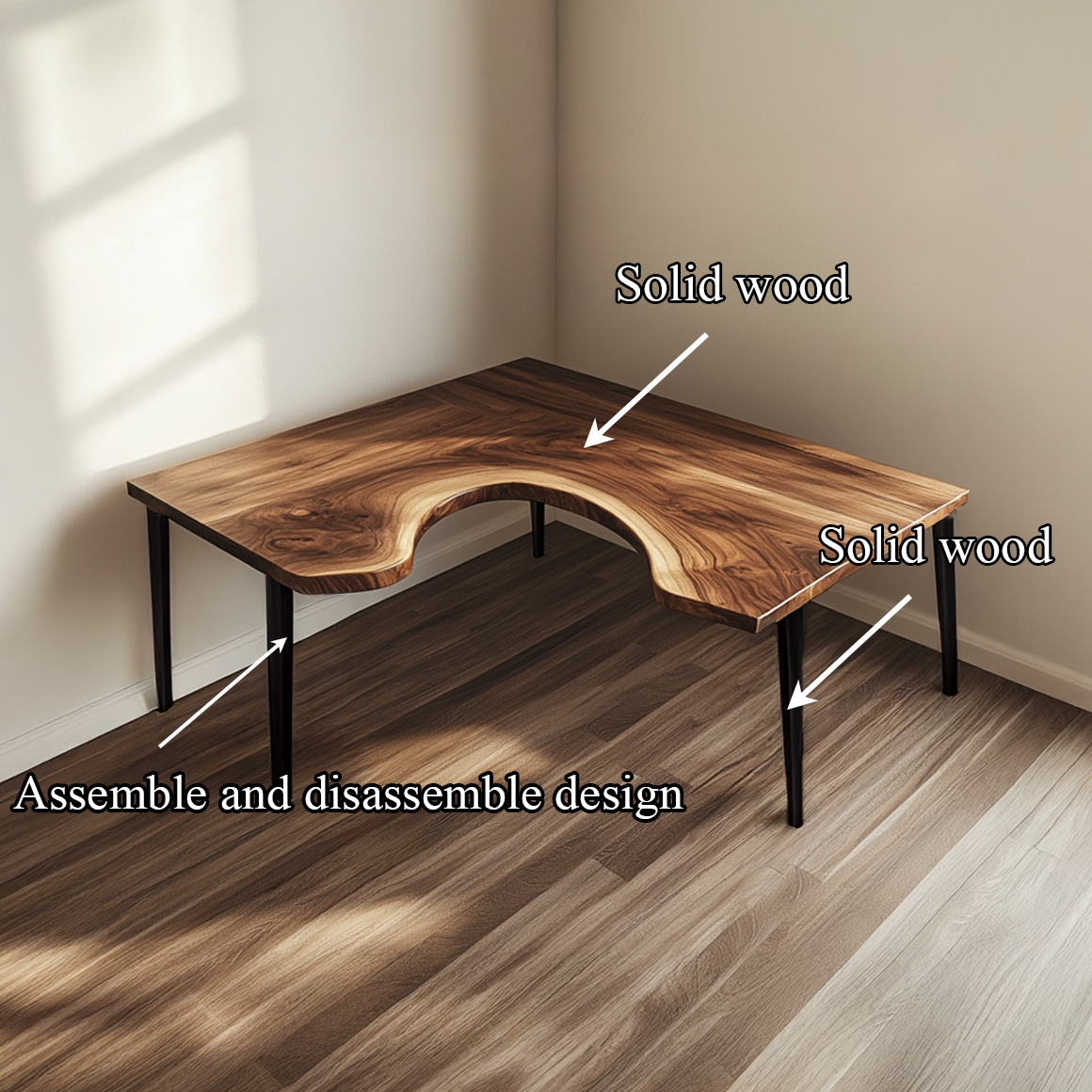 Organic Contemporary Corner Work Desk Home Office And Study Room SINLSADK076