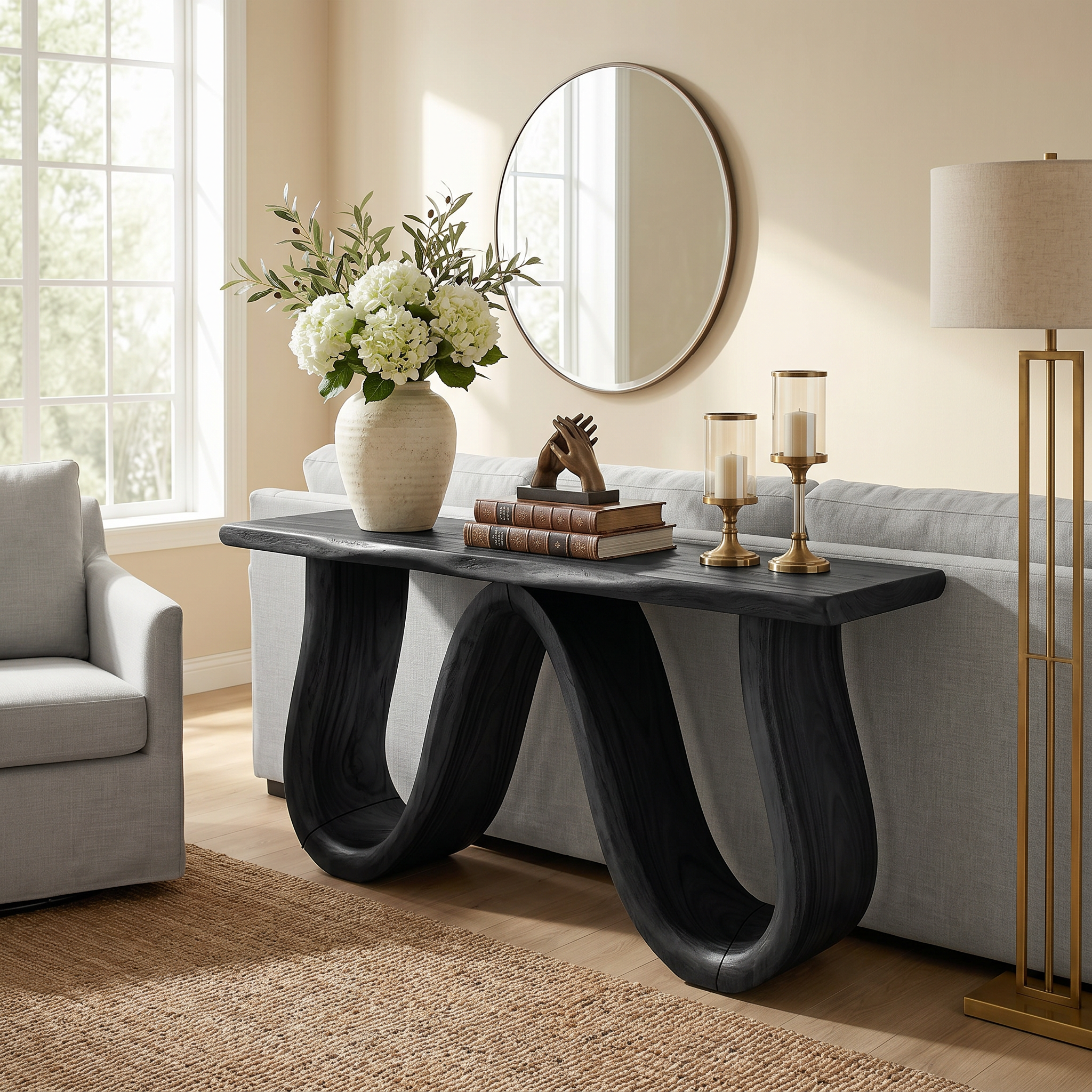 Organic Wood Hallway Table For Dining Room Furniture SILDTTRCS053