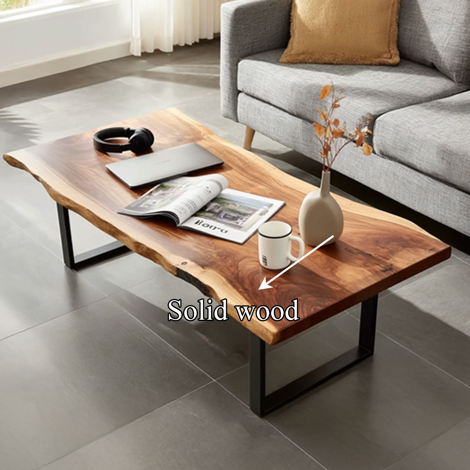 Rustic Coffee Table Small Living Room SINLSACF073
