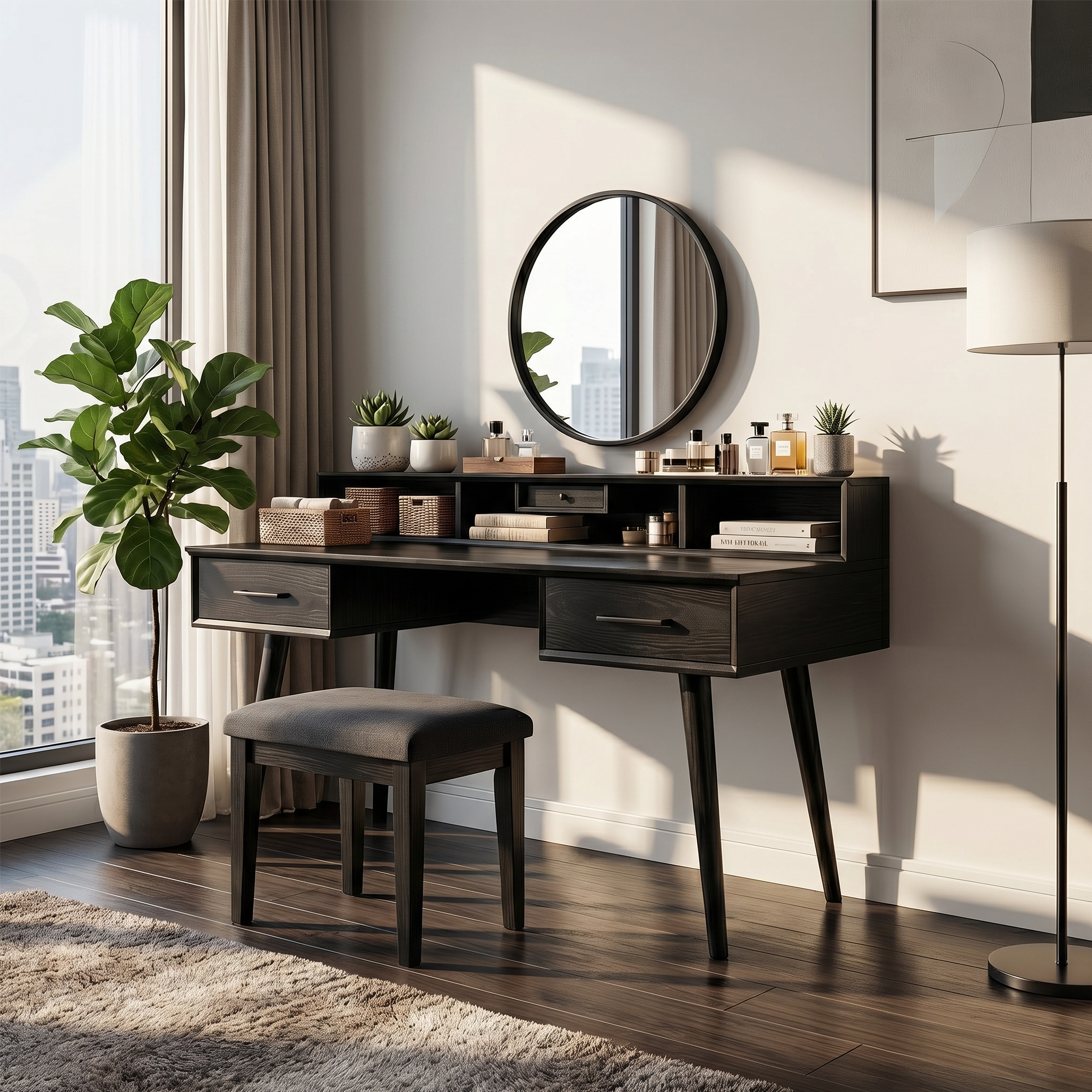 Elegant Vanity Table Bedroom Dressing Area Personal Beauty Space SILDTTRMV023