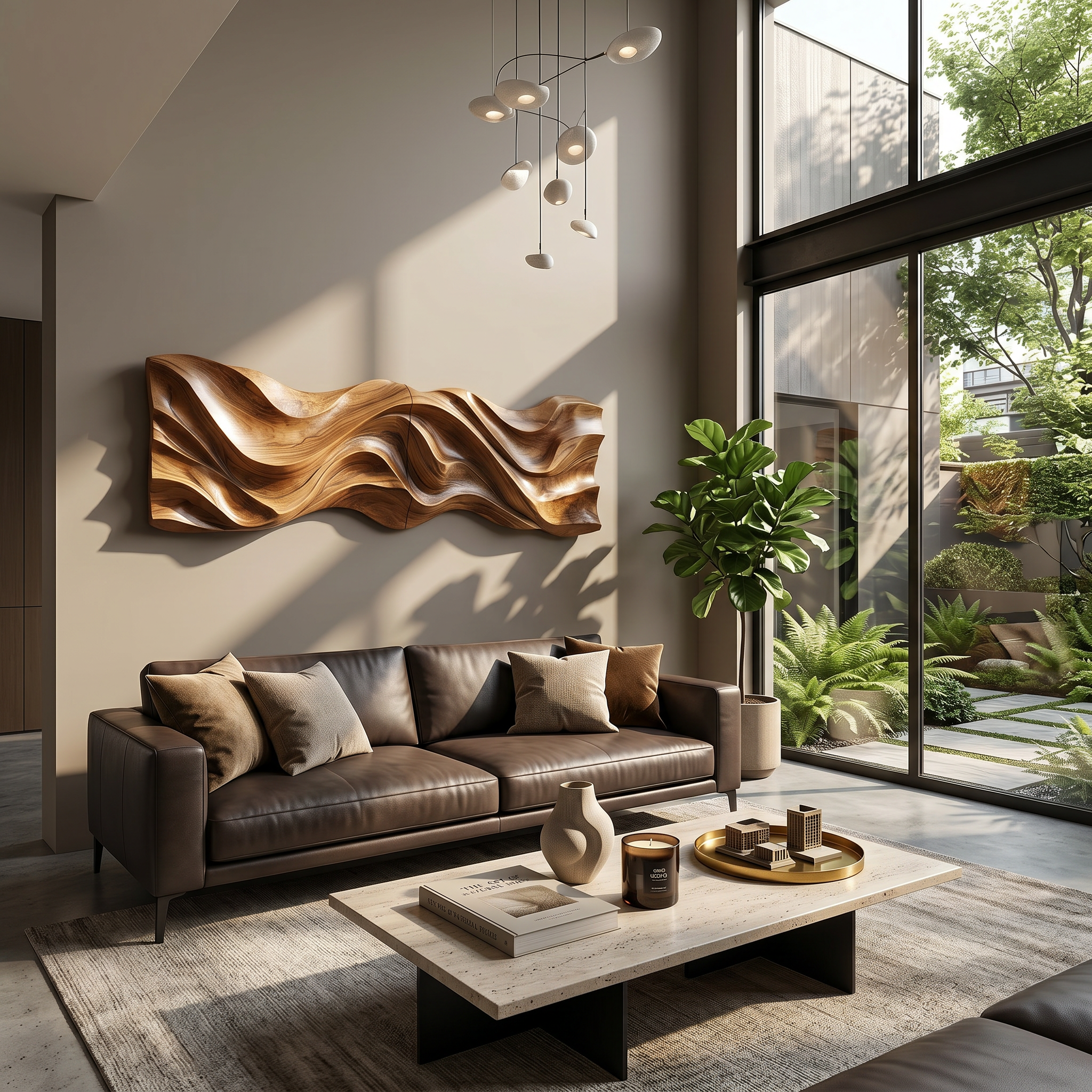 Minimalist Flowing Wood Wall Art For Contemporary Home Decor SILDTTRWA062