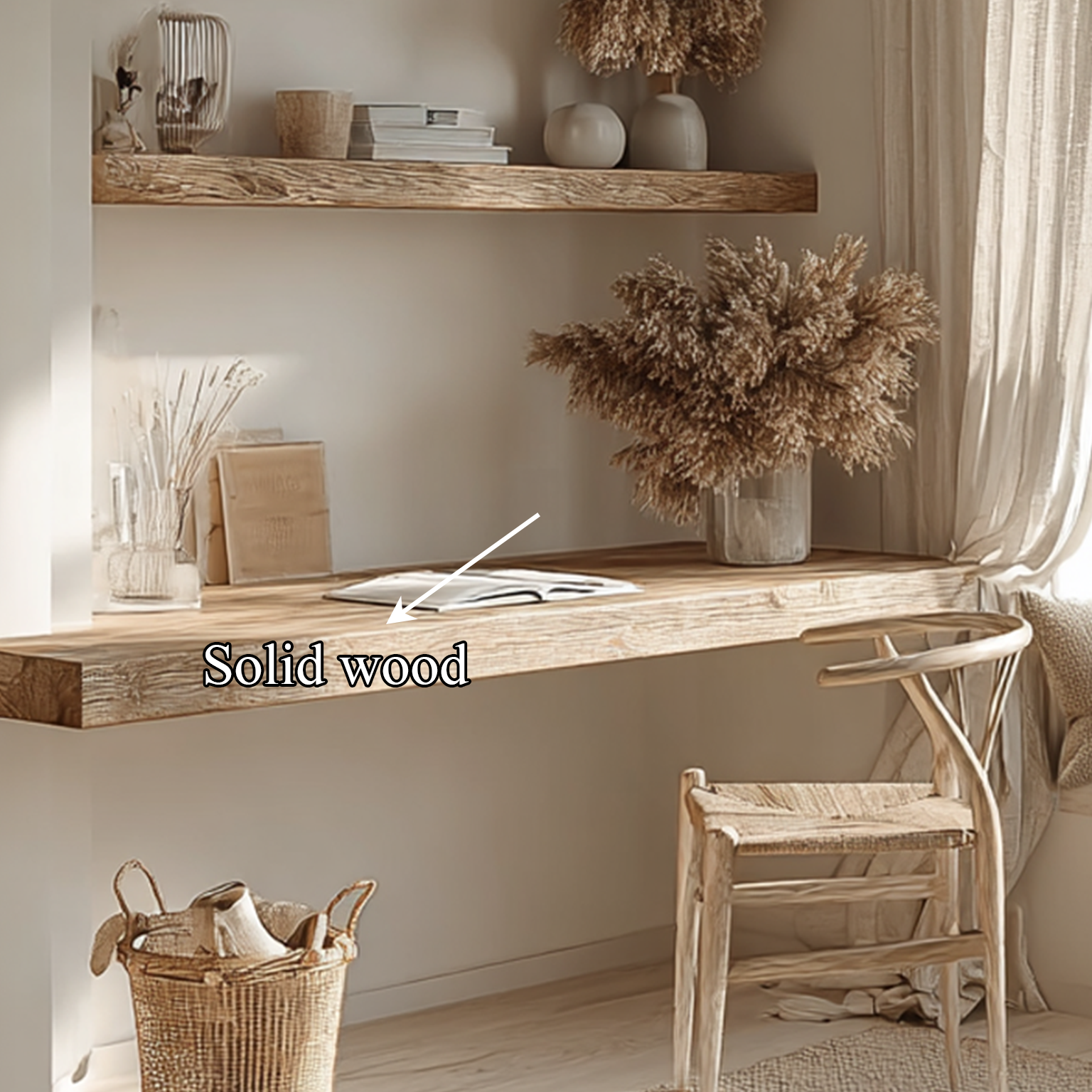 Mid Century Floating Desk Modern Living Room SINLSAFL087