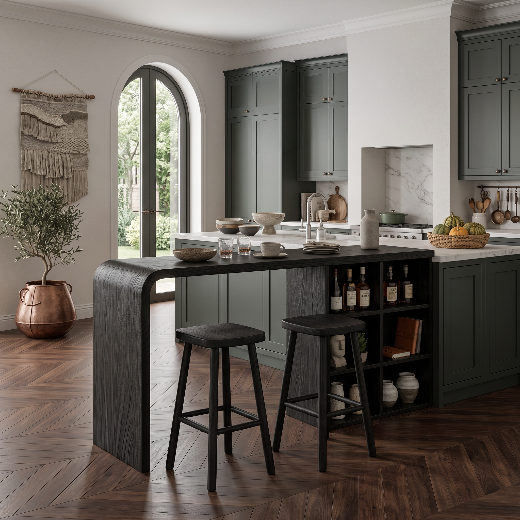 Modern Wooden Bar Table With Storage For Kitchen Or Home Mini Bar SITHTTBTA003