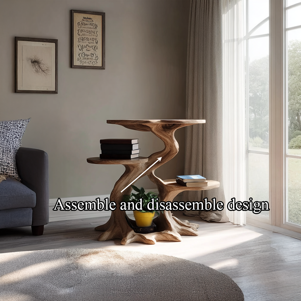 Rustic End Table Bedroom Office Living Room SINLSABT093