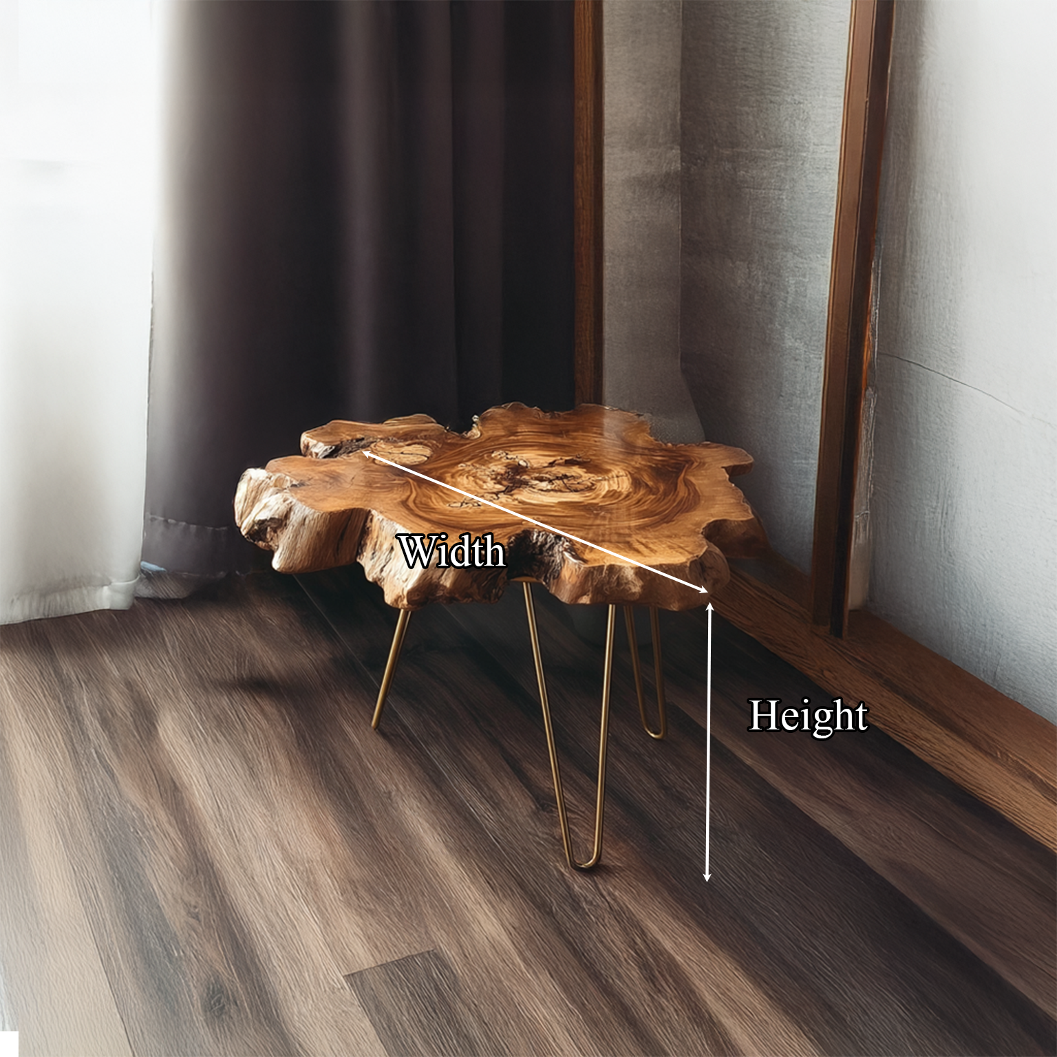 Rustic End Table Home Office SINLSABT042