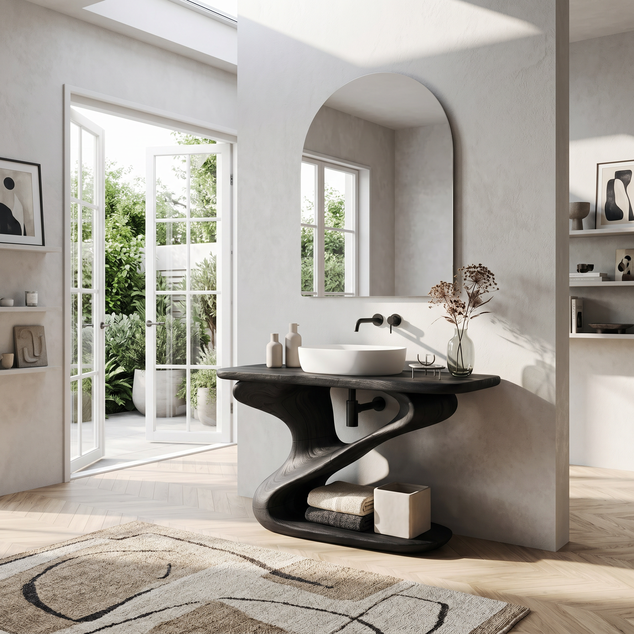 Rustic Live Edge Vanity For Natural Bathroom Design SILDTTNBRV005