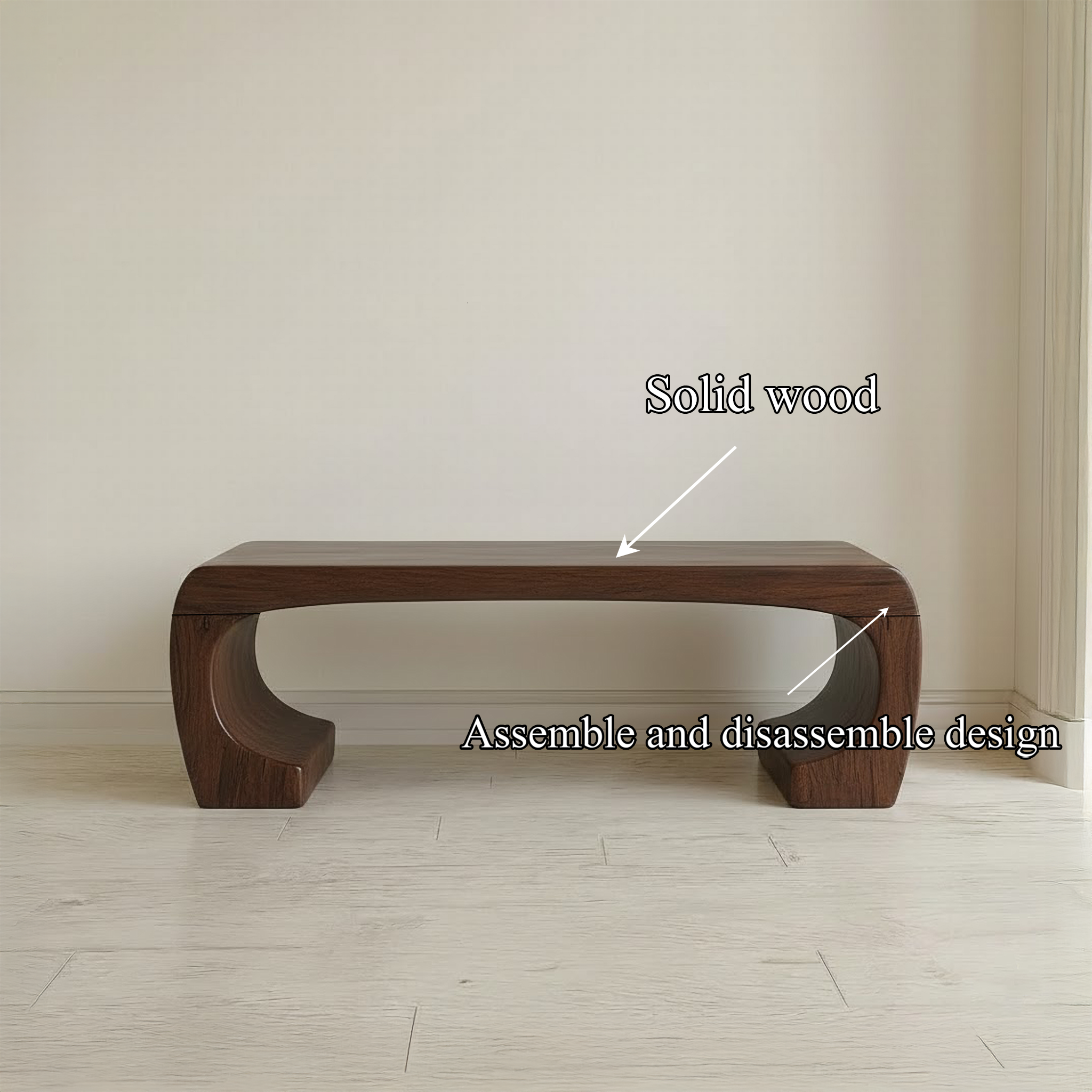 Mid Century Sculptural Bench For Living Room Or Entryway SINLSARS069