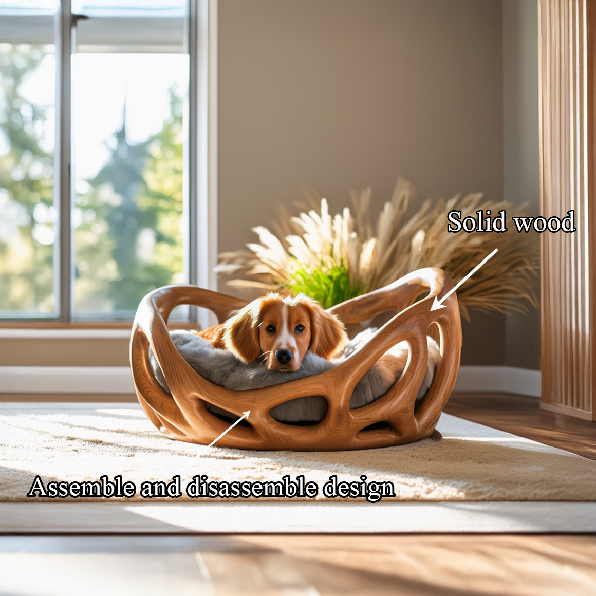 Rustic Artistic Pet Bed For Living Room Or Living Space SINLSAPB004