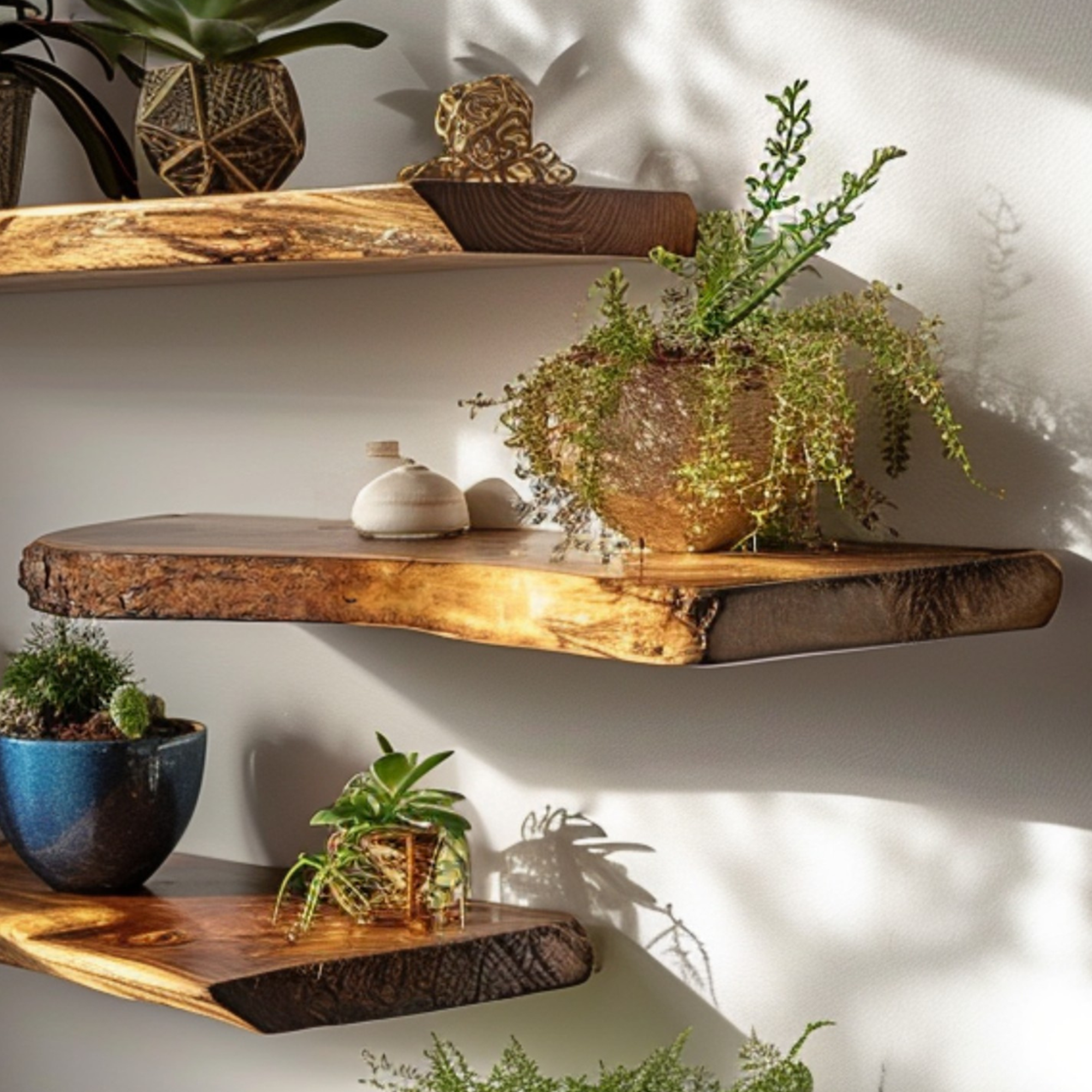 Live Edge Wood Shelf Wall Decor SINLFL035