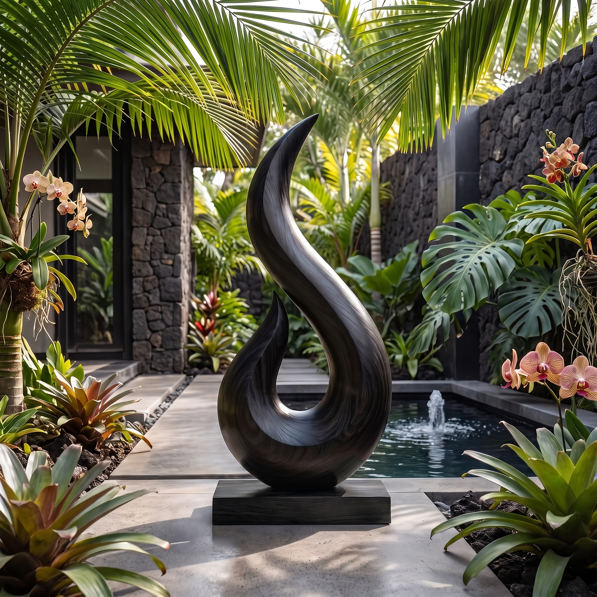 Handcrafted Abstract Sculpture For Outdoor Wall Design SILDTTRAS010