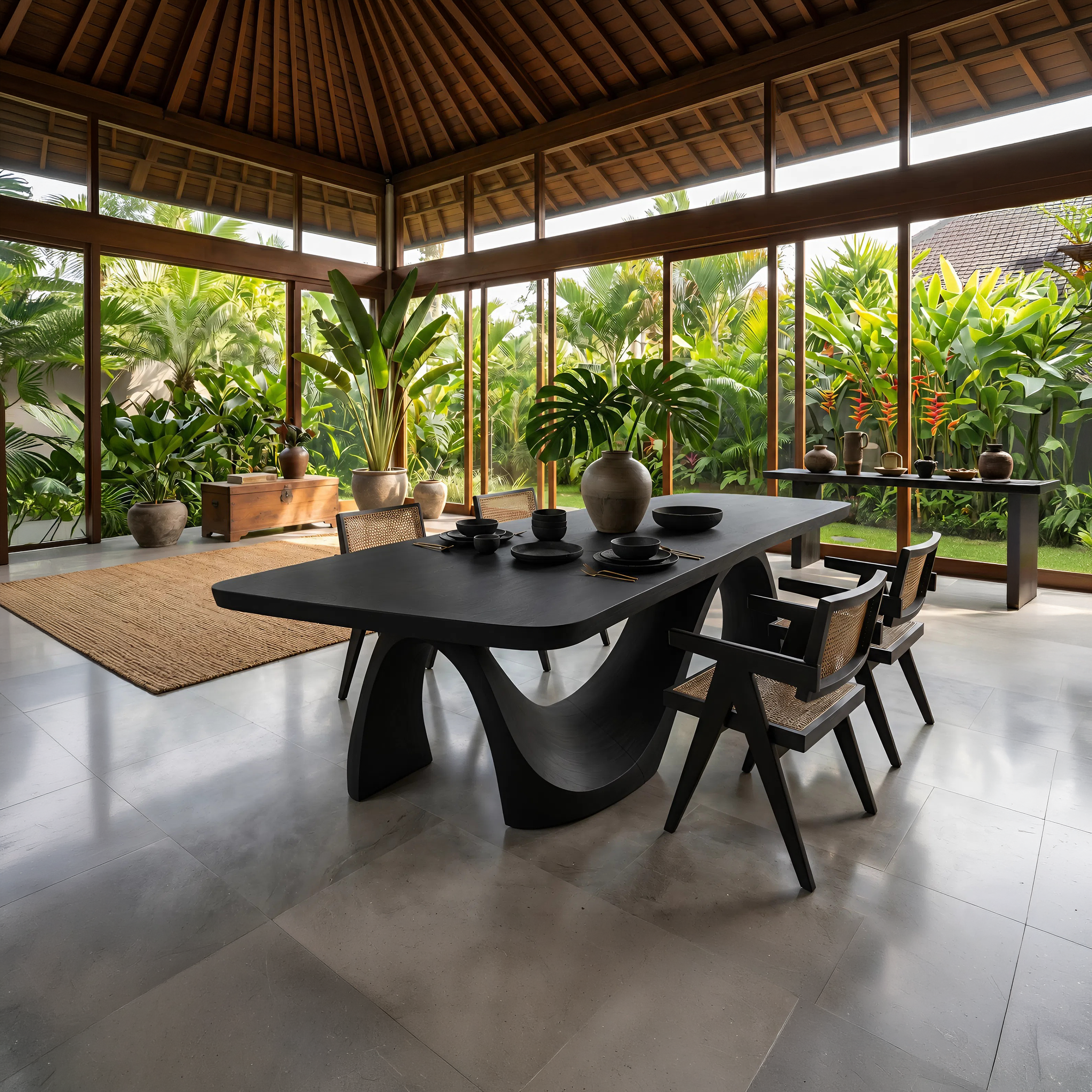 Minimalist Irregular Dining Table For Apartment Dining Area SILDTTNDN025
