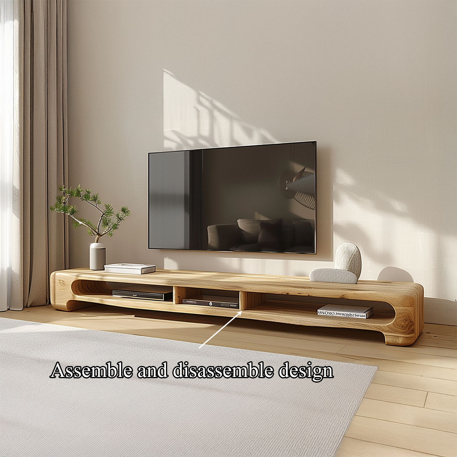 Modern Minimal Media Unit For Living Room And Apartment SINLSACS120