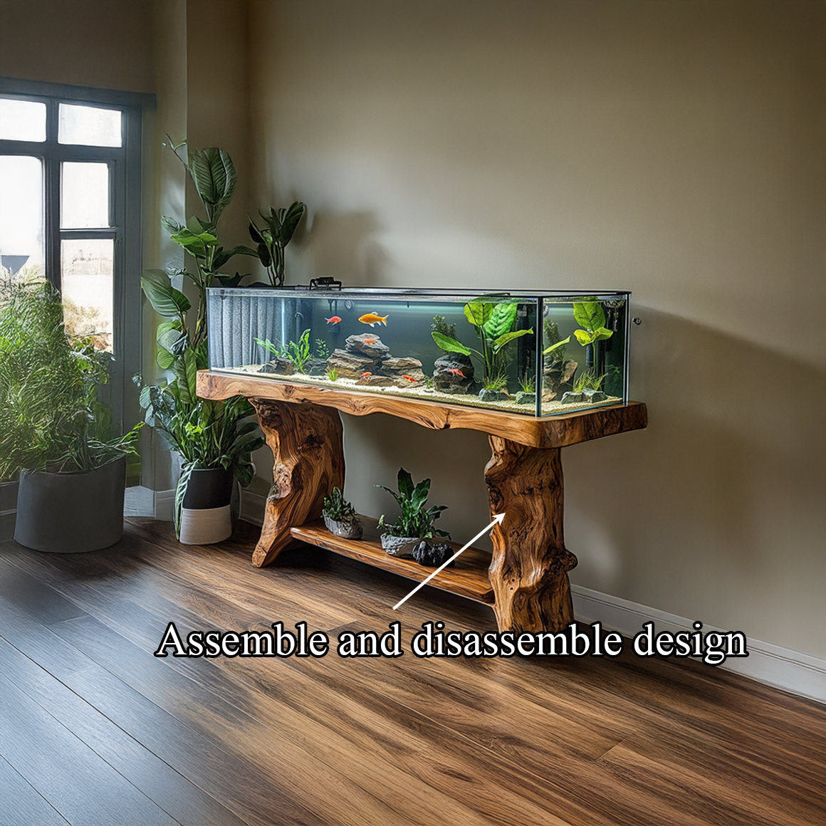 Rustic Aquarium Stand Office Or Living Room SINLSAWT013