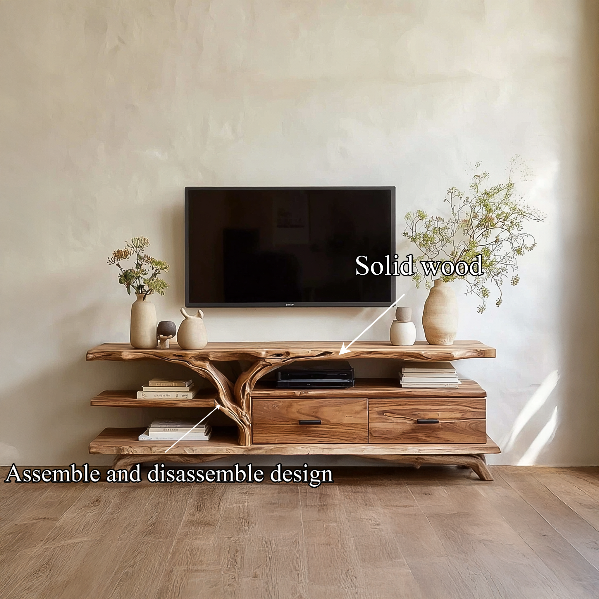 Rustic TV Storage Console For Living Room And Media Space SINLSASC457