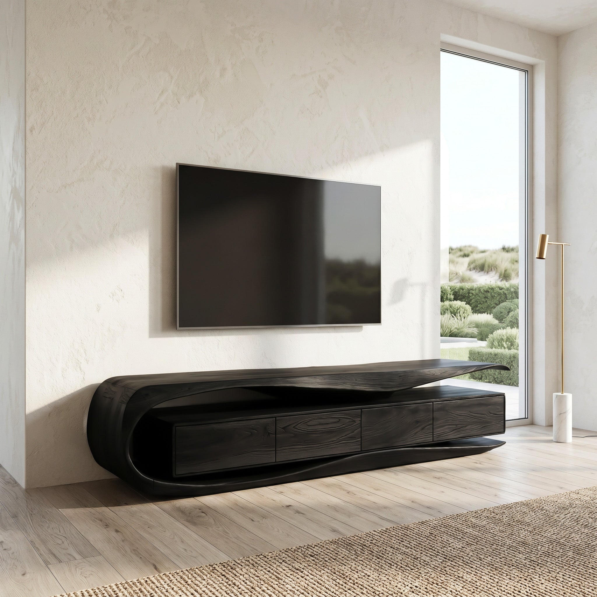 Modern Organic TV Console For Living Room Interior SITHHNTVC034
