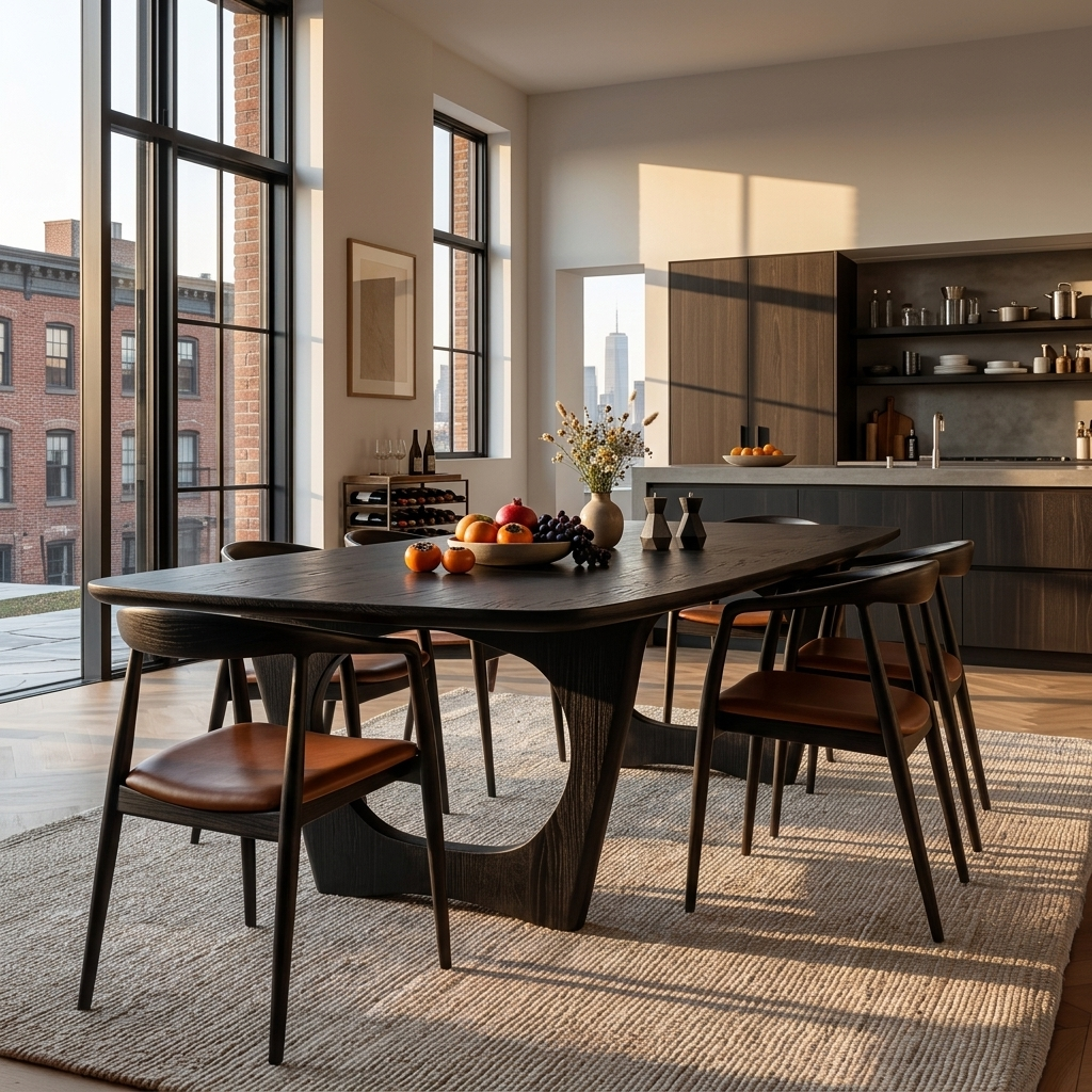 Mid Century Wooden Dining Table For Home RTTHTTDN039