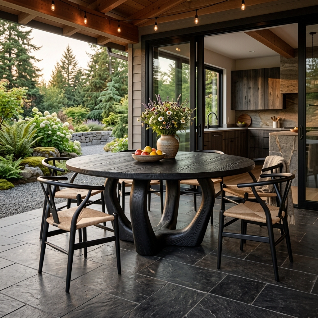Elegant Wooden Round Dining Table For Dining Area RTTHTTDN052