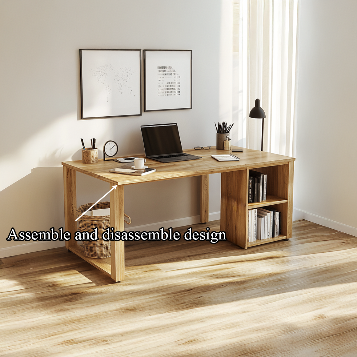 Scandinavian Minimal Work Desk For Home Office And Study Room SINLSADK049