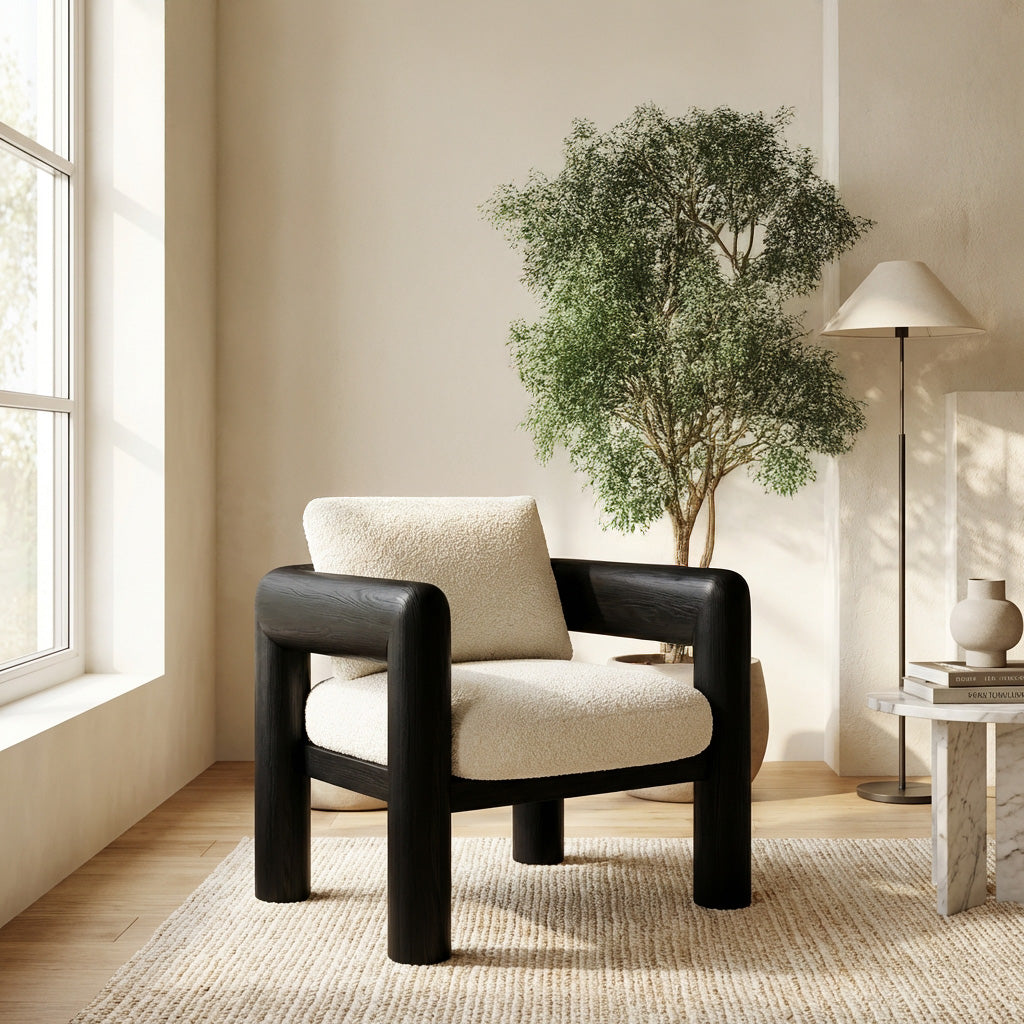 Minimalist Natural Wood Chair For Modern Living Room RTTHHNCHR147
