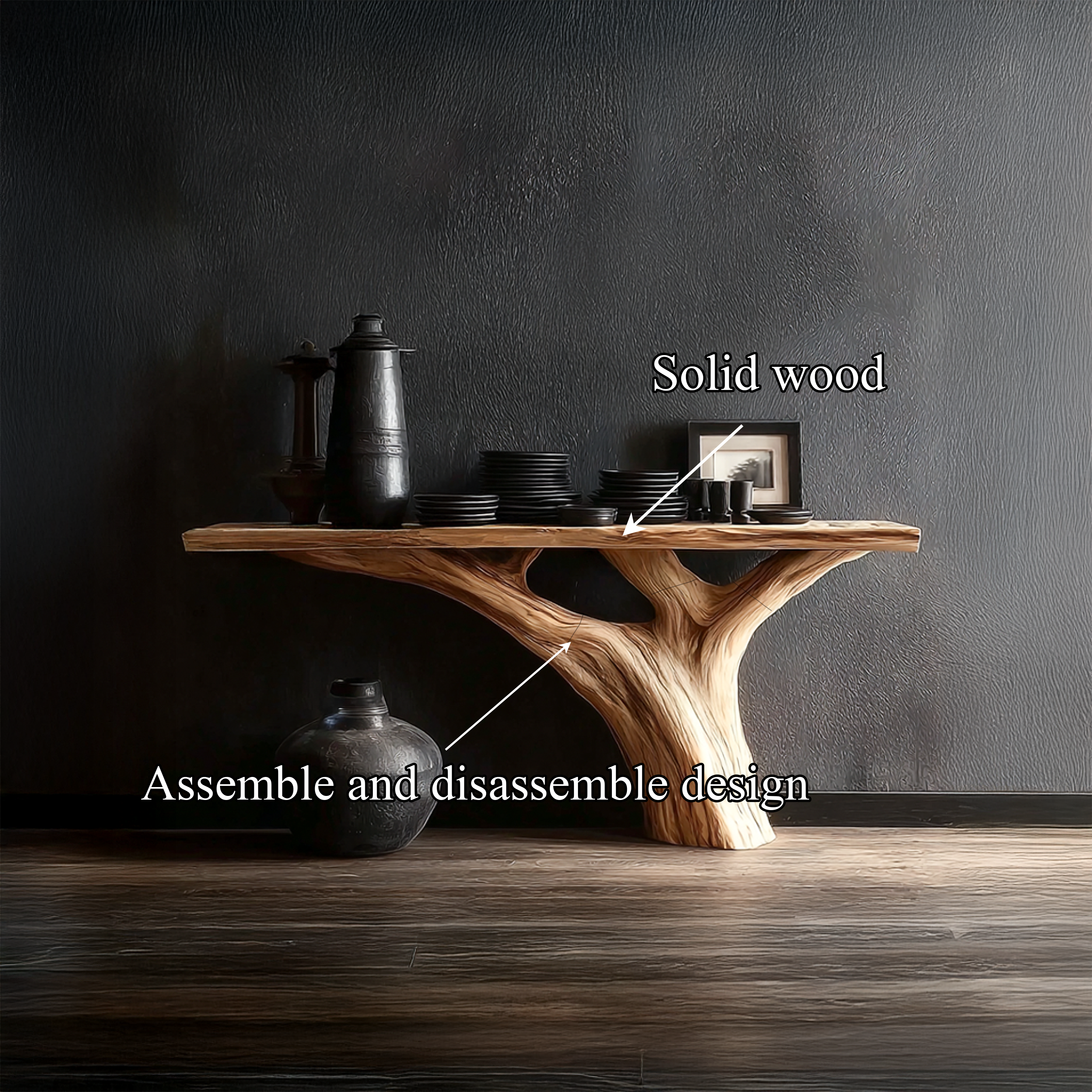 Rustic Tree Console Table Accent Hallway Or Living Room SINLSACS267