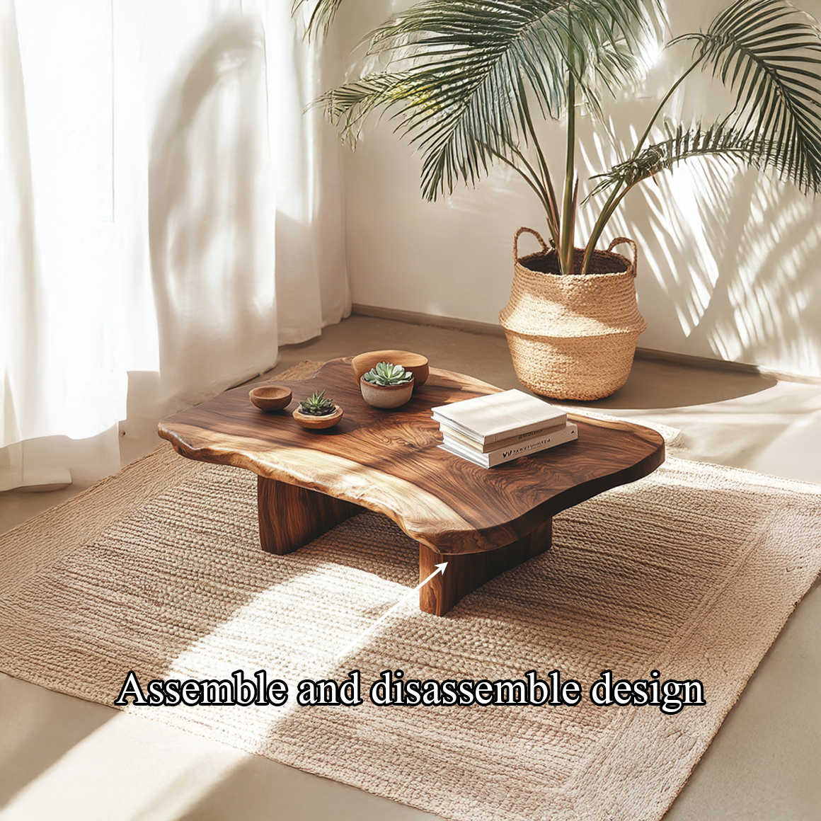 Organic Live Edge Coffee Table For Living Room And Lounge SINLSACF179